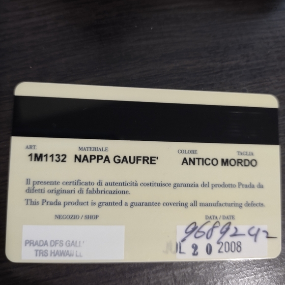 PRADA Nappa Gaufre Women's Metallic Copper Leather Bi-Fold Wallet - Picture 15 of 16